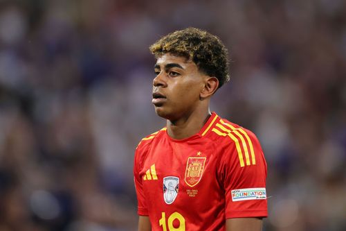 Spain winger Lamine Yamal at Euro 2024