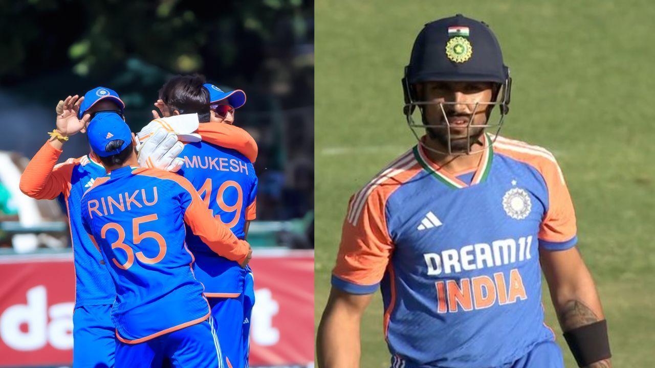 जिम्बाब्वे ने भारत को 13 रन से हराया (Photo Credit: Sony Liv App Snapshots and BCCI Website)