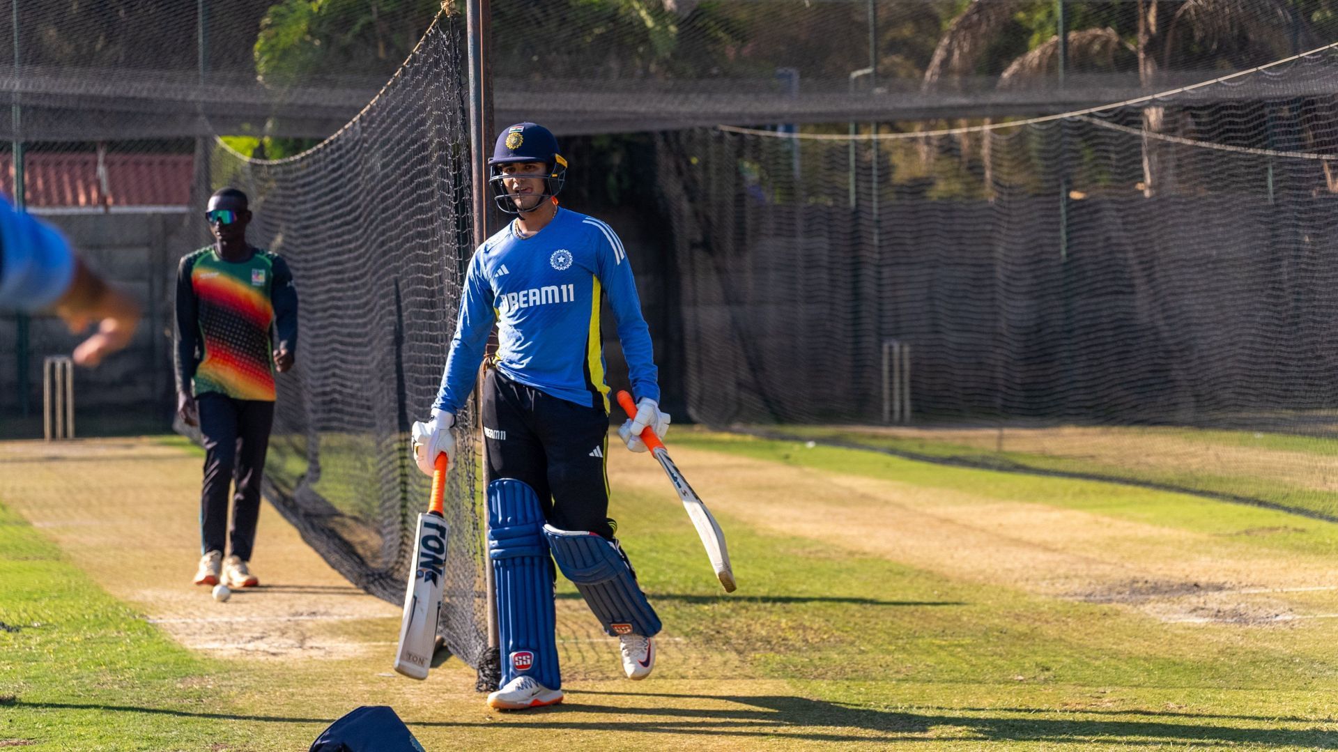Abhishek Sharma spotted during practice session (Image Courtesy: X/BCCI)