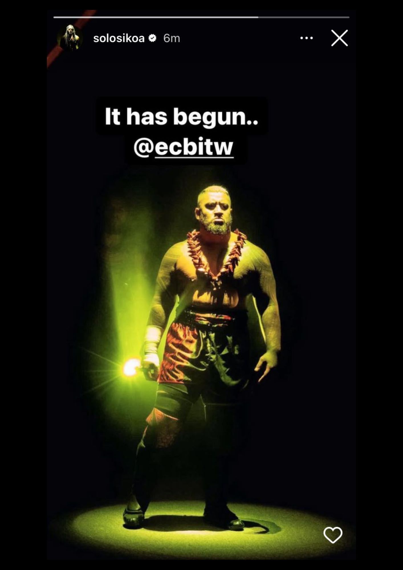 Screengrab of Solo Sikoa&#039;s Instagram Story