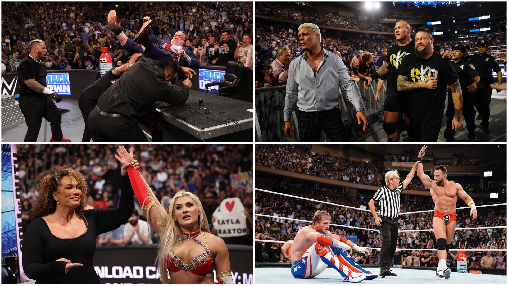 The WWE Superstars in action on SmackDown from Madison Square Garden