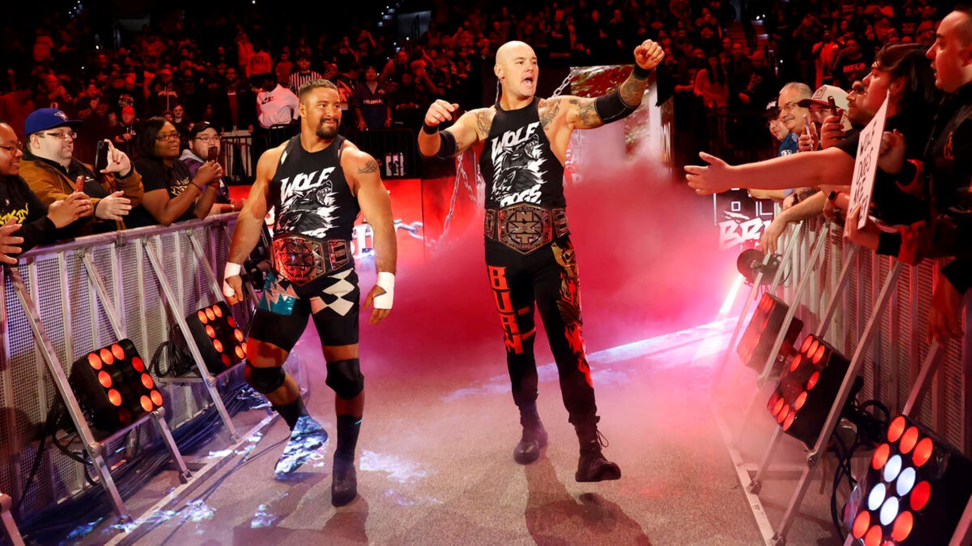 The Wolfdogs won the NXT Tag Team titles. (Image Credit: WWE.com)