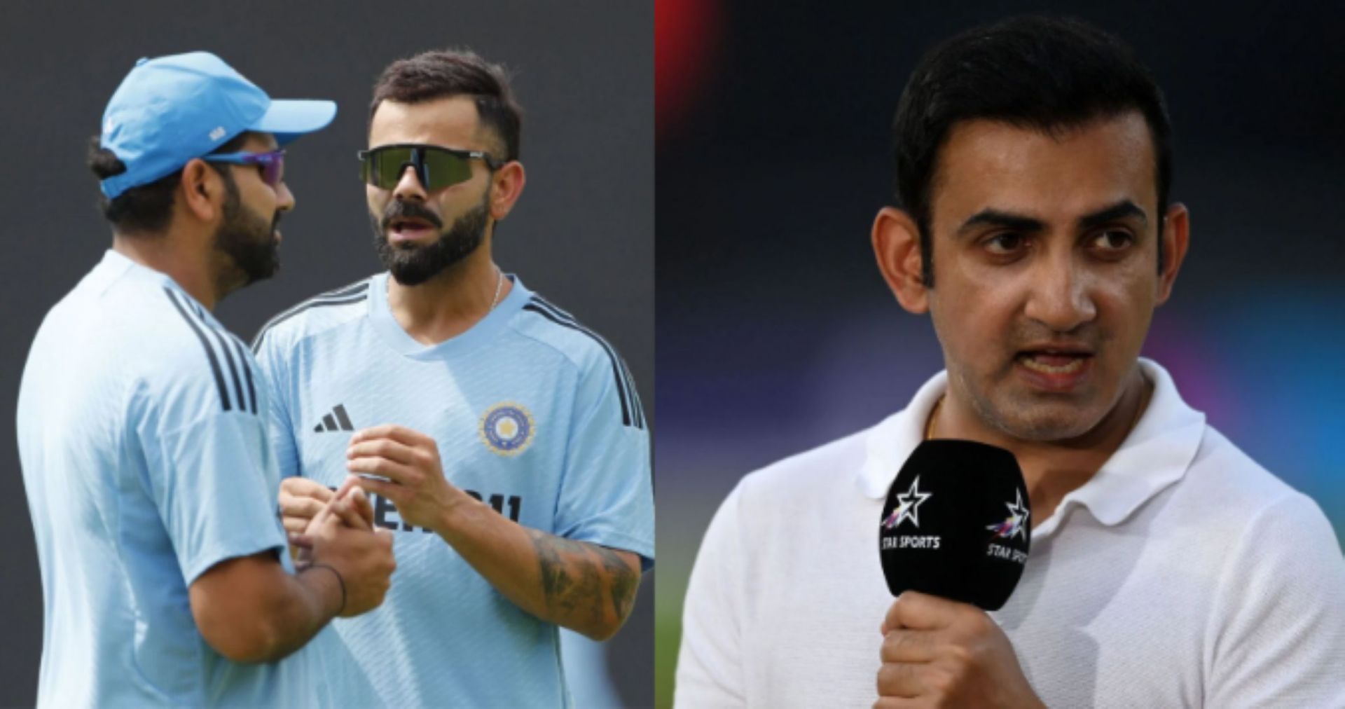 [Credit: Getty] Rohit and Kohli (L), Gambhir (R)