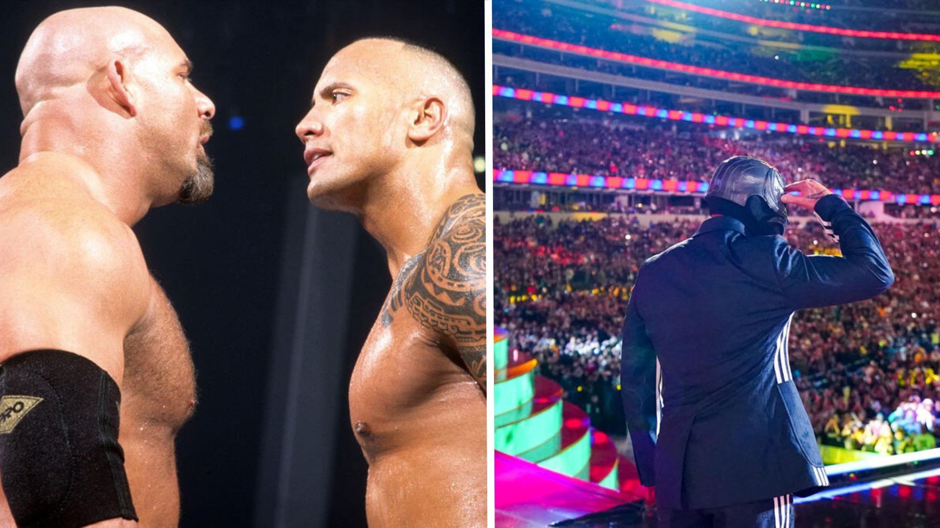 Goldberg and The Rock clashed in 2003 [Image Credit: WWE.com]