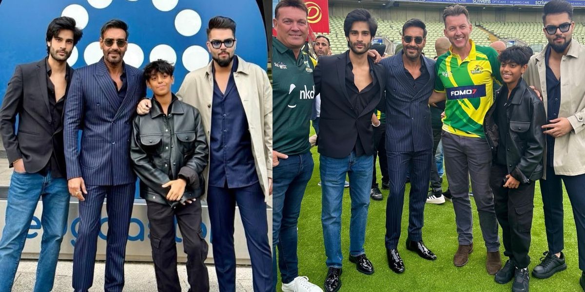 Ajay Devgn Shares Pictures With Cricketers Brett Lee and Jacques Kallis