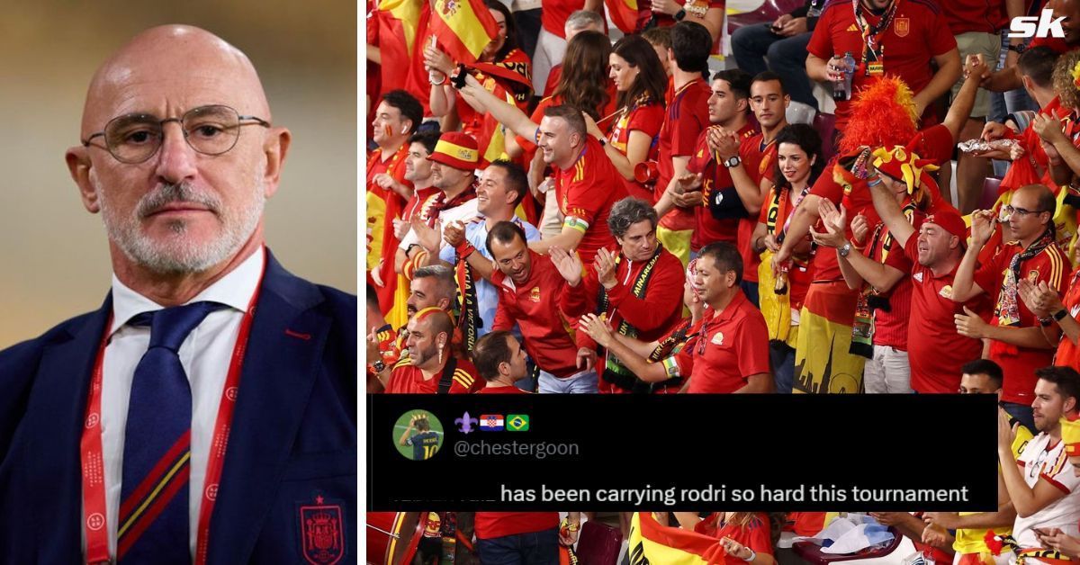 Fans hail Spain star after 4-1 win over Georgia at Euro 2024. (Picture Credits: Getty, @chestergoon)