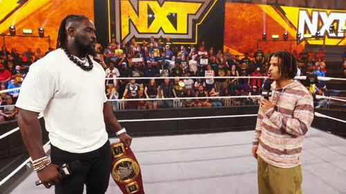 Oba Femi outlasted Wes Lee to retain the North American Championship (Credit: WWE NXT X/Twitter)