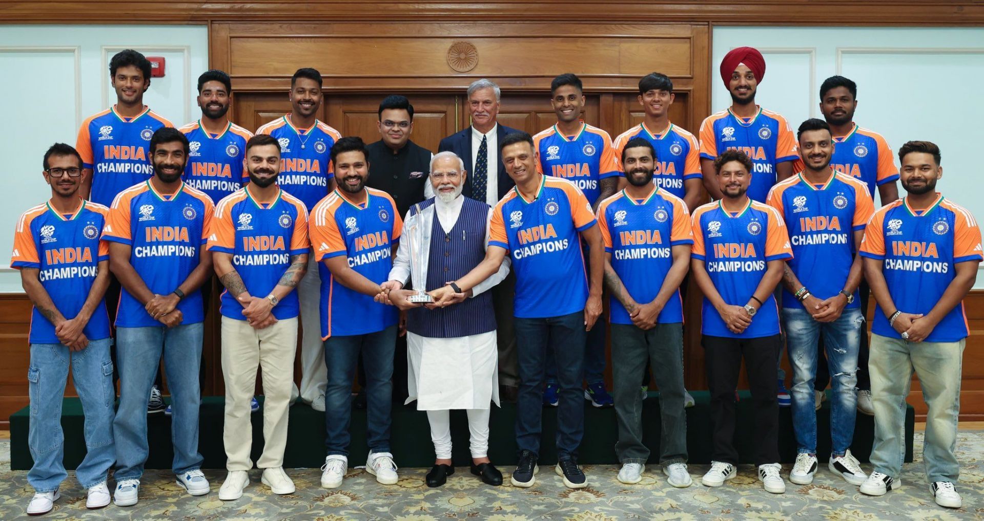 Team India met PM Narendra Modi. (Credits: BCCI Twitter)