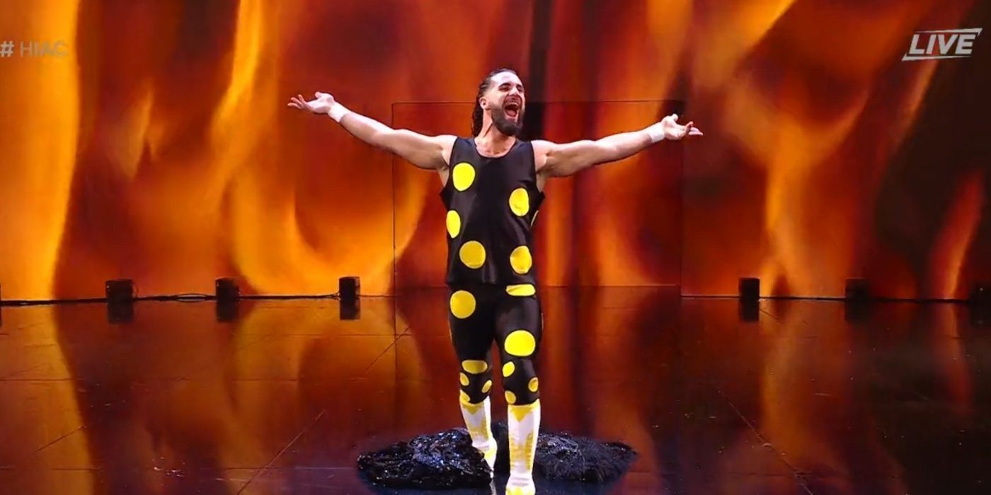 Seth Rollins dressed up as Dusty Rhodes