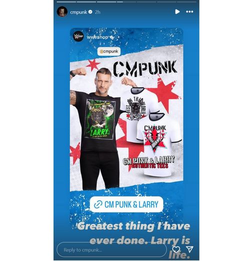 Screenshot of CM Punk's Instagram Stories post (Photo Credit: CM Punk on Instagram)