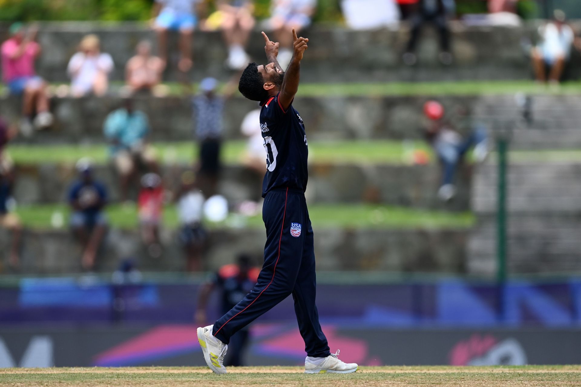 Saurabh Netravalkar during the 2024 T20 World Cup (Image Credit: Getty Images)