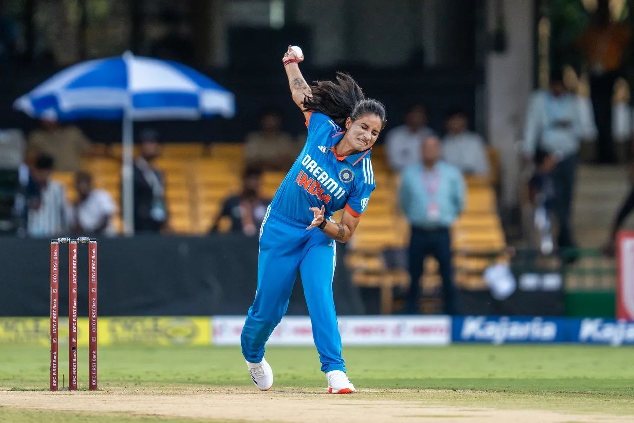 Renuka Singh didn&#039;t play the final two ODIs against South Africa. [P/C: BCCI]