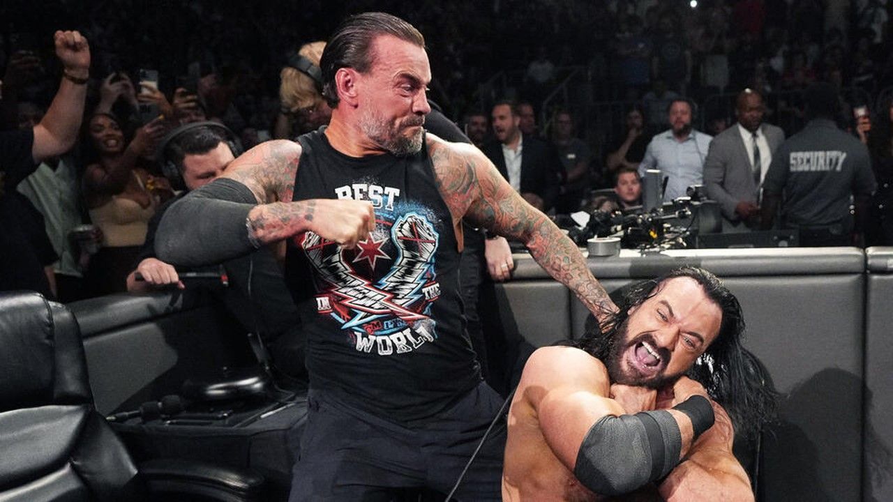 CM Punk attacked Drew McIntyre at Money in the Bank [Image credits: WWE]