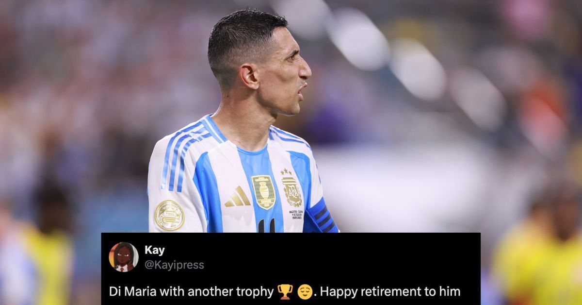 Fans pay tribute to Angel Di Maria&rsquo;s legendary international career as he officially retires. (Picture credits: Getty, Twitter - @Kayipress)