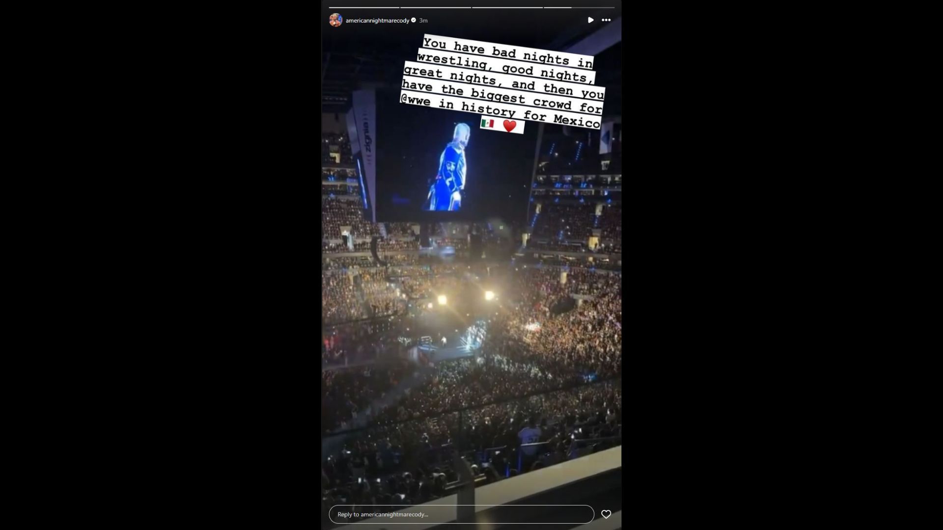 Screenshot of Cody Rhodes&#039; story [Image credits; Instagram]