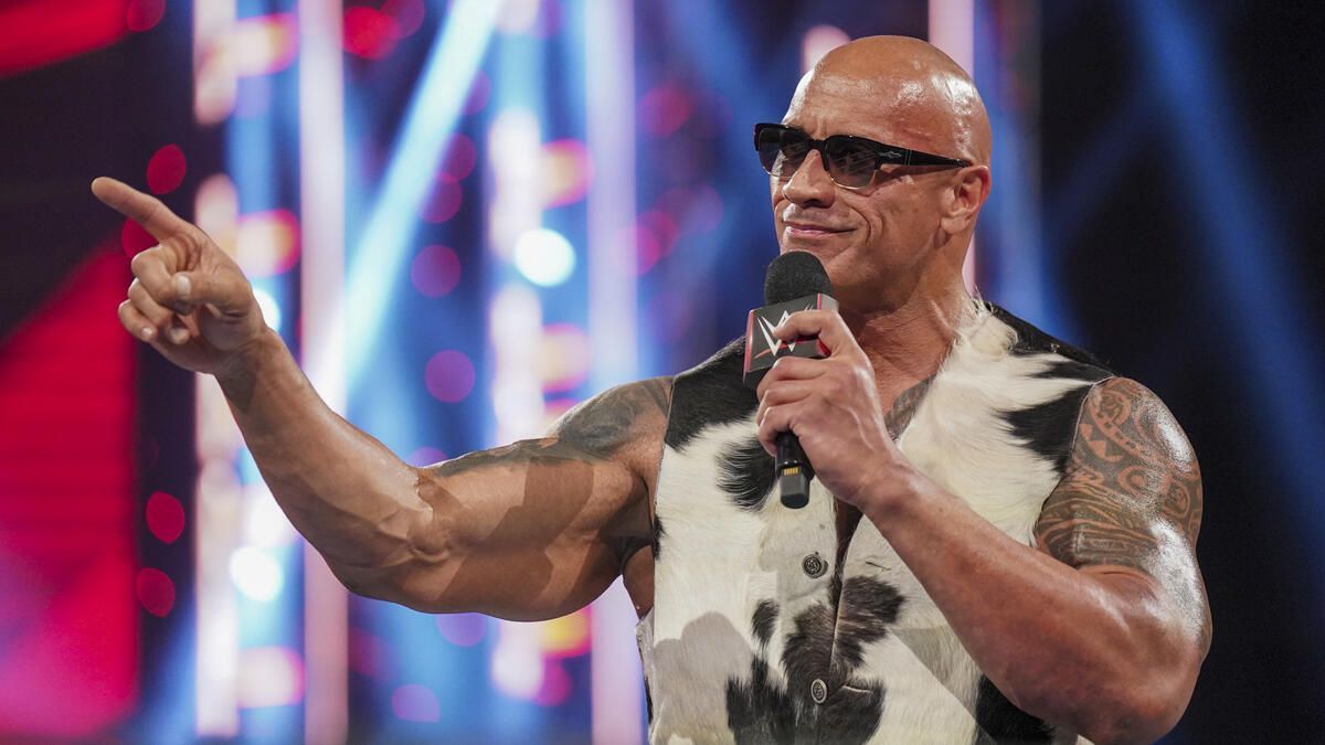 The Rock during an appearance on Monday Night RAW [Image credits: WWE]