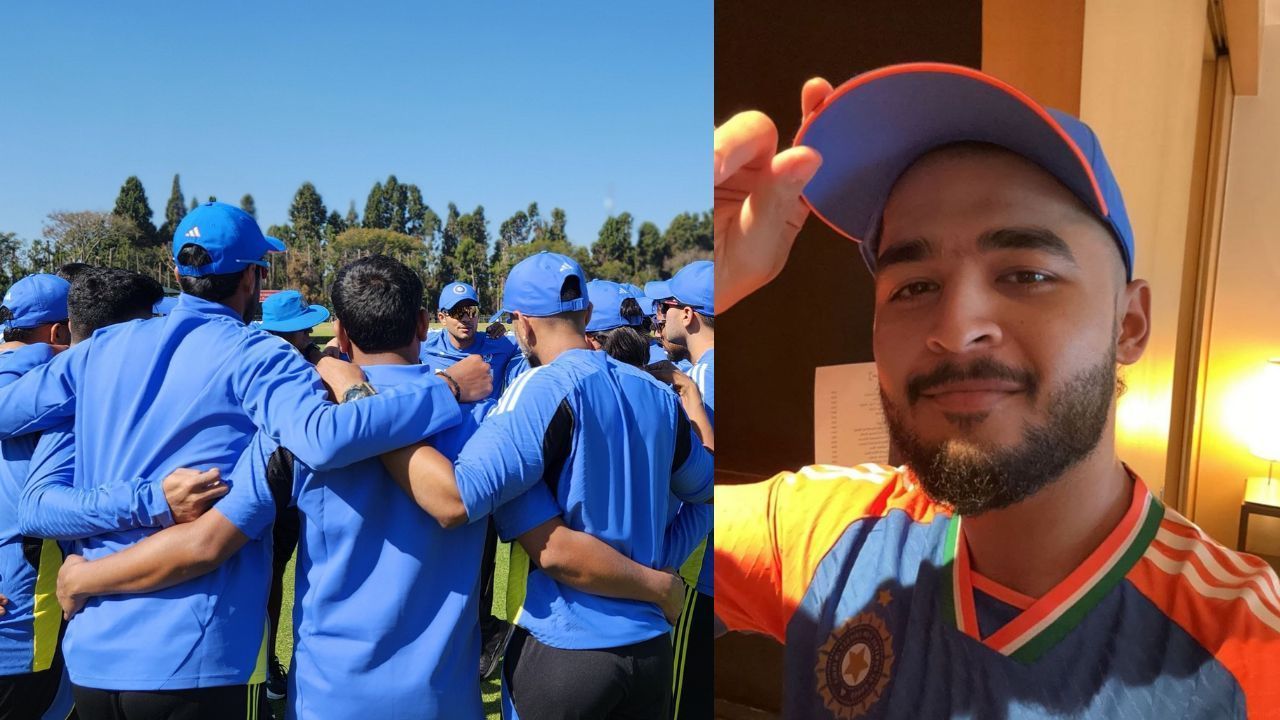 रियान पराग भी जिम्बाब्वे दौरे के लिए टीम इंडिया का हिस्सा हैं (Photo Credit: X/@BCCI, Instagram/@rajasthanroyals)