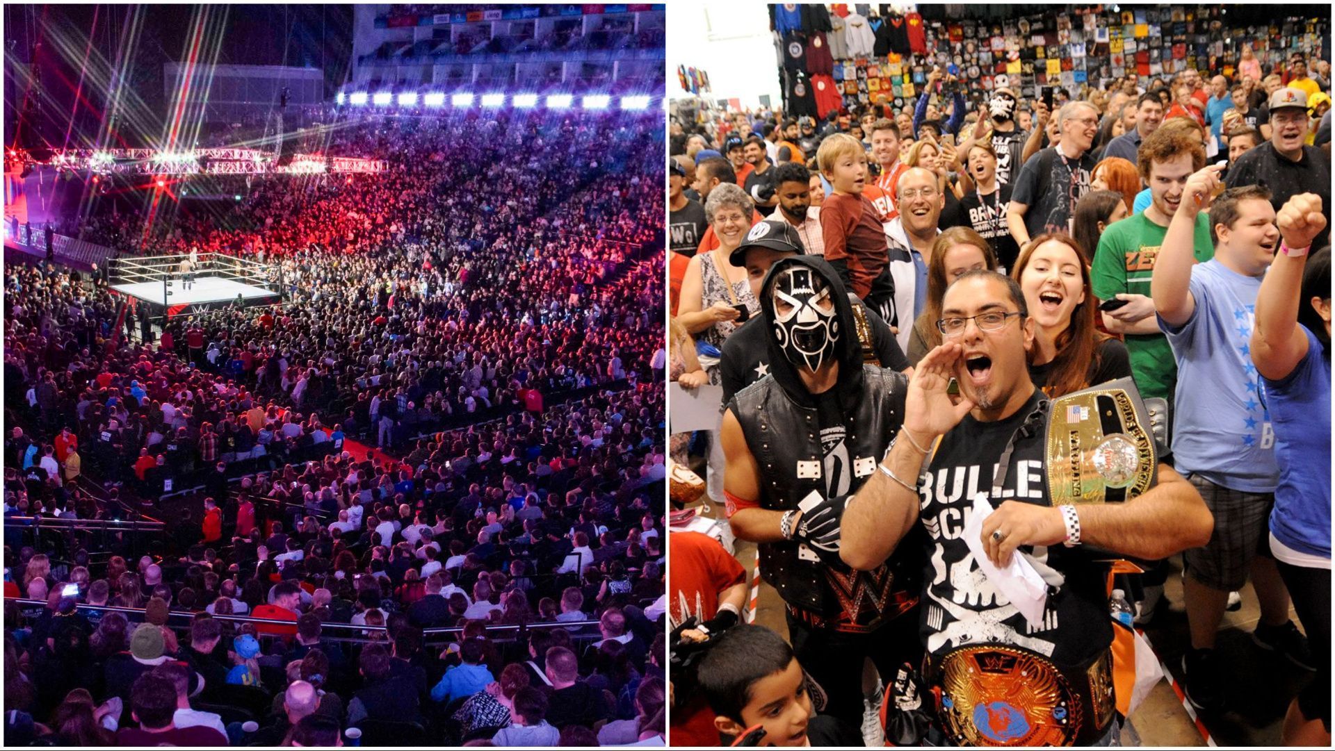 The WWE Universe attends live event in London, fans wait for WWE stars at expo