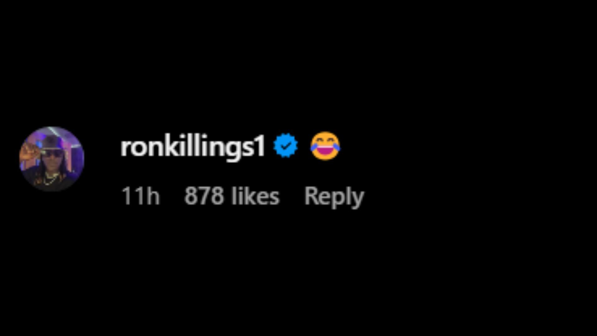 Screenshot of R-Truth&#039;s comment on Finn Balor&#039;s Instagram post (Credit: Finn&#039;s Instagram post)