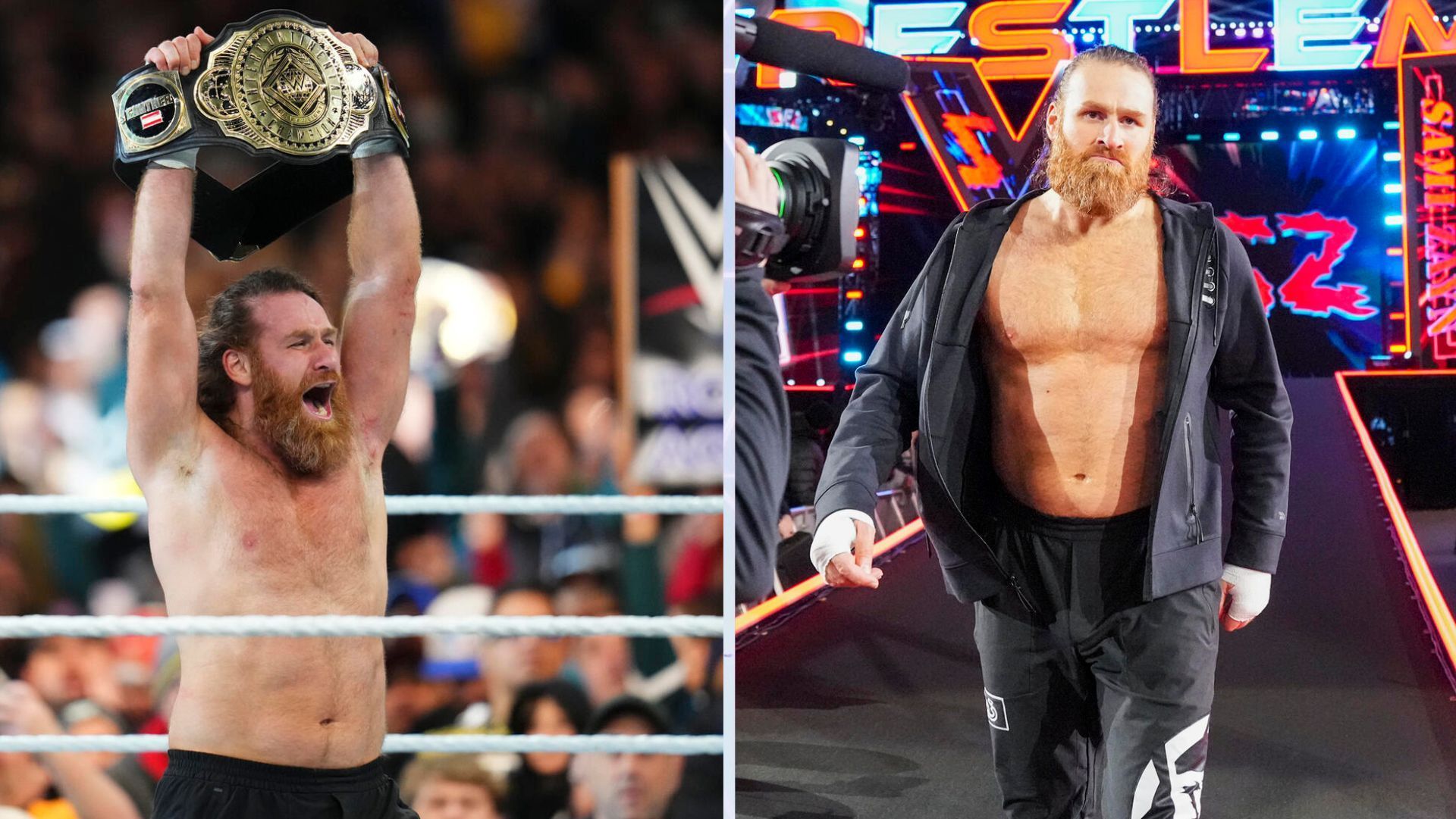 Sami Zayn defeated Gunther at WrestleMania 40. [Images Source: WWE.com]