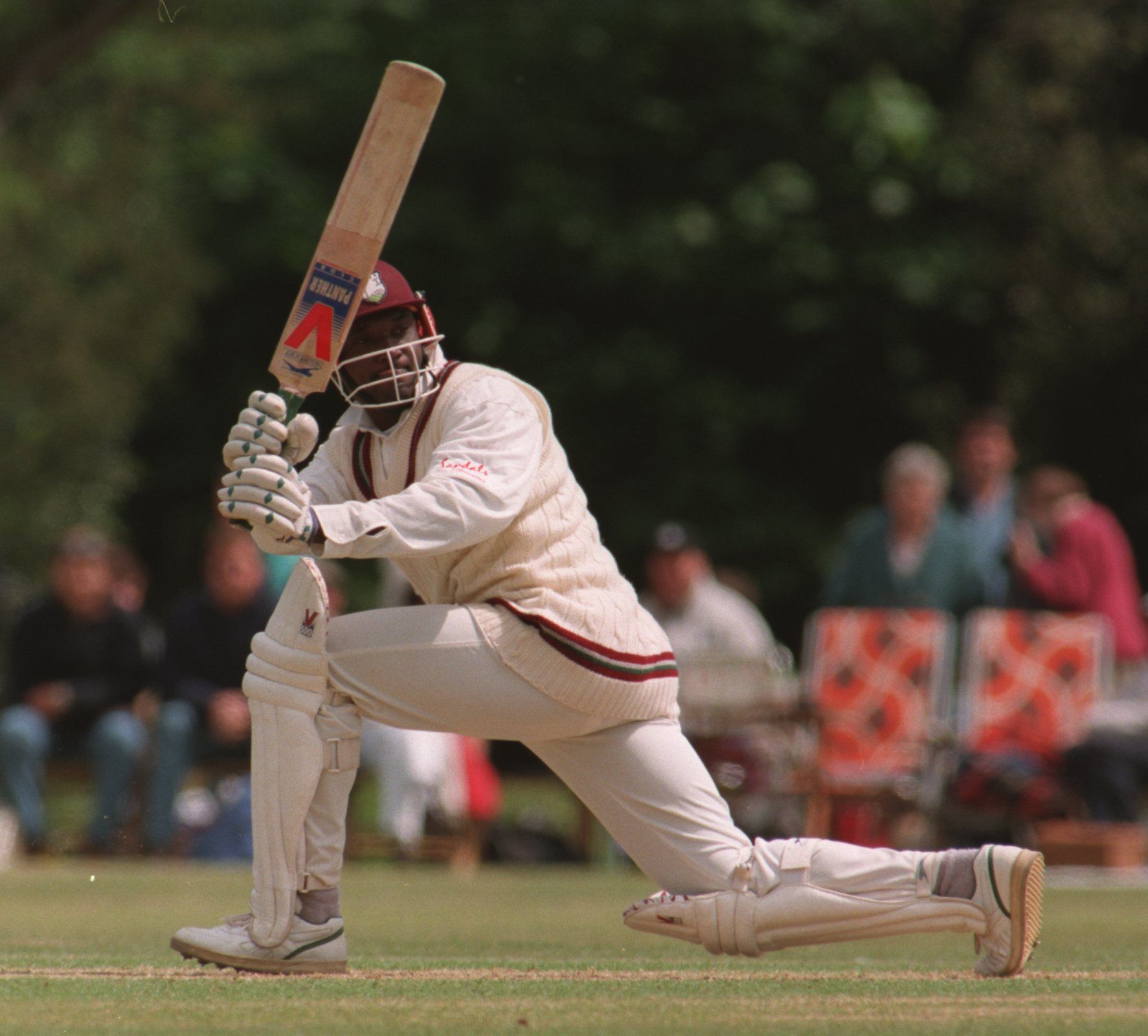 13 MAY 1995: CARL HOOPER OF THE WEST INDIES DURING THE FIRST TOUR MATCH AGAINST THE DUCHESS OF NORFOLK XI AT ARUNDEL CASTLE IN ARUNDEL, ENGLAND. Mandatory Credit: Clive Brunskill/ALLSPORT