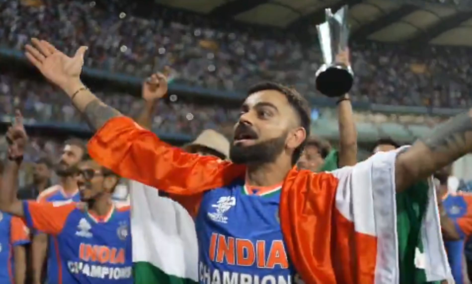 [Watch] Team India sing 'Vande Mataram' during the 2024 T20 World Cup