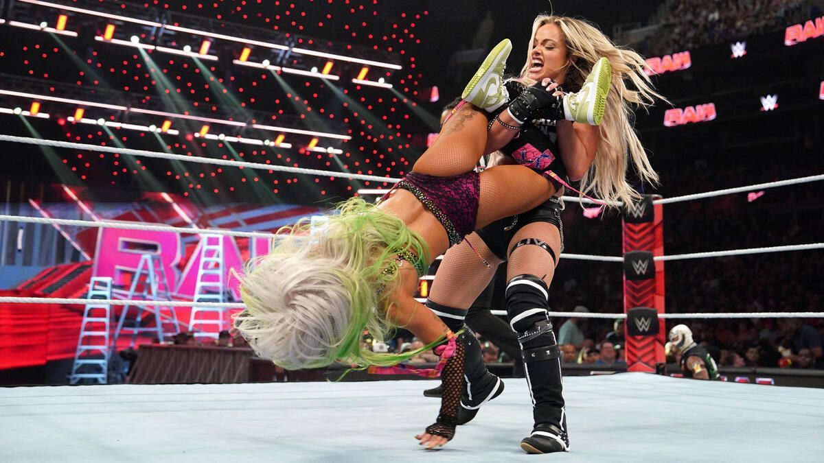 Liv Morgan (right) with Zelina Vega (left) (Photo credit: WWE.com)