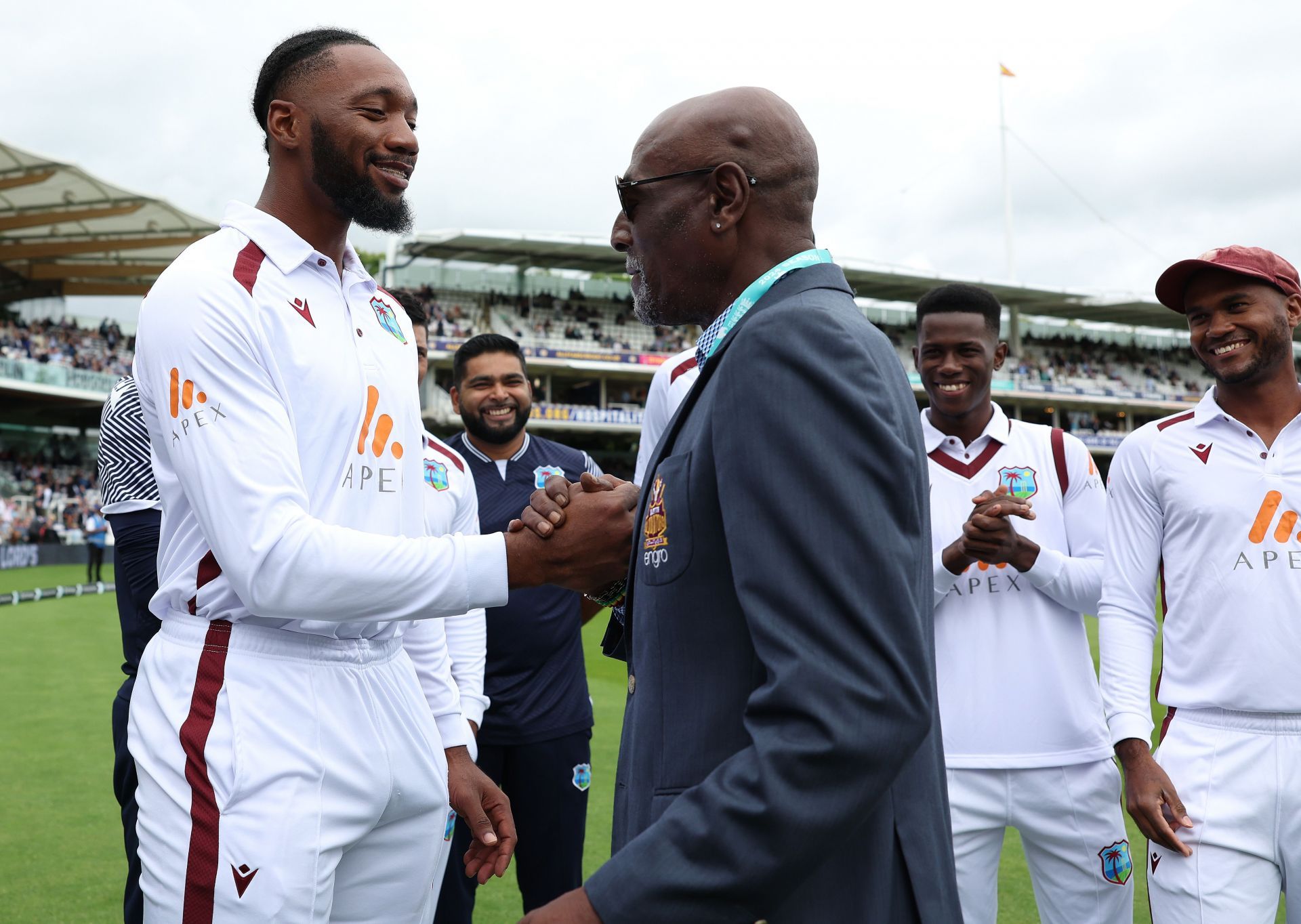 Mikyle Loius got his cap from Sir Vivian Richards