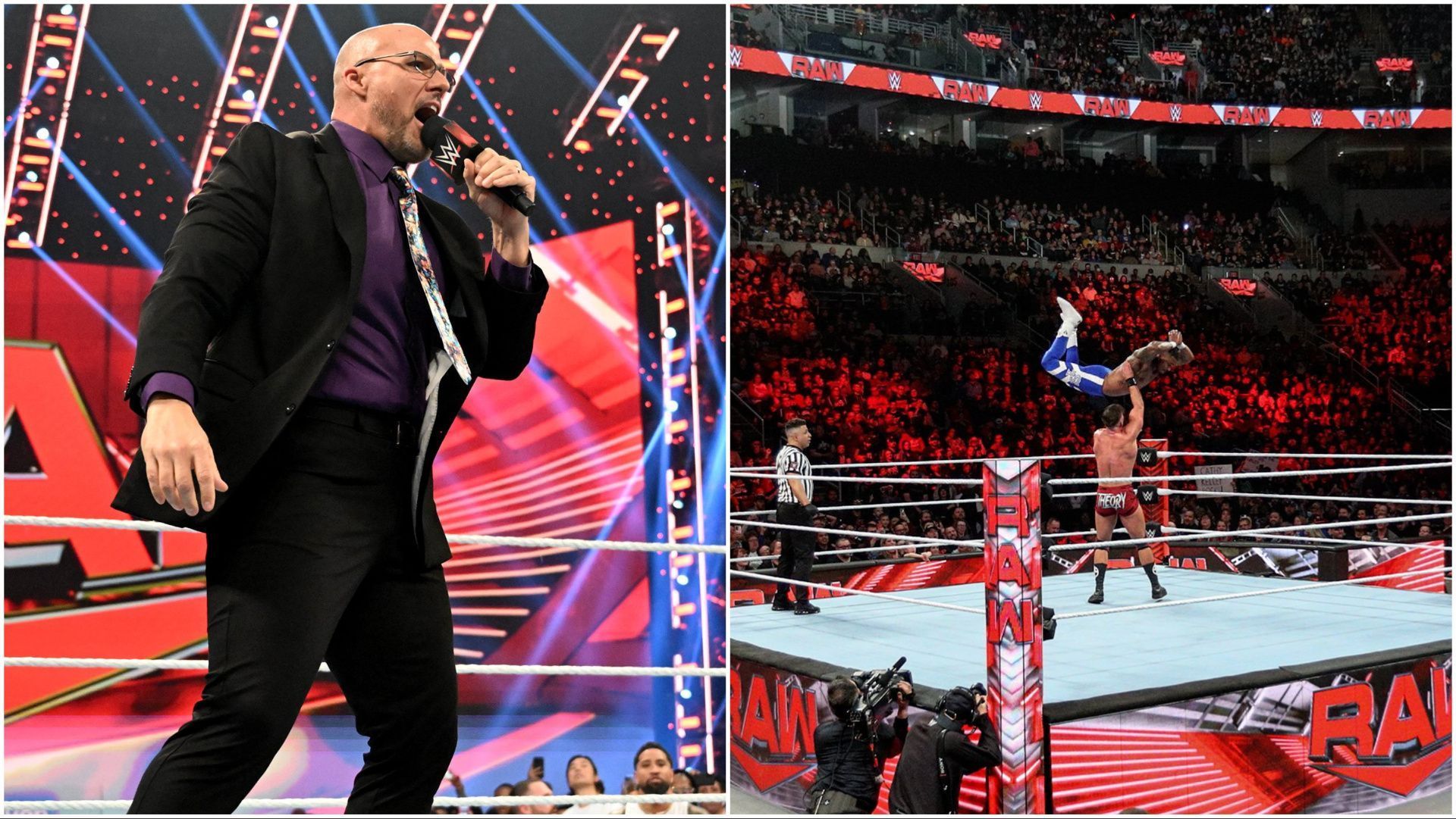 WWE RAW General Manager Adam Pearce, Superstars clash in the ring on RAW