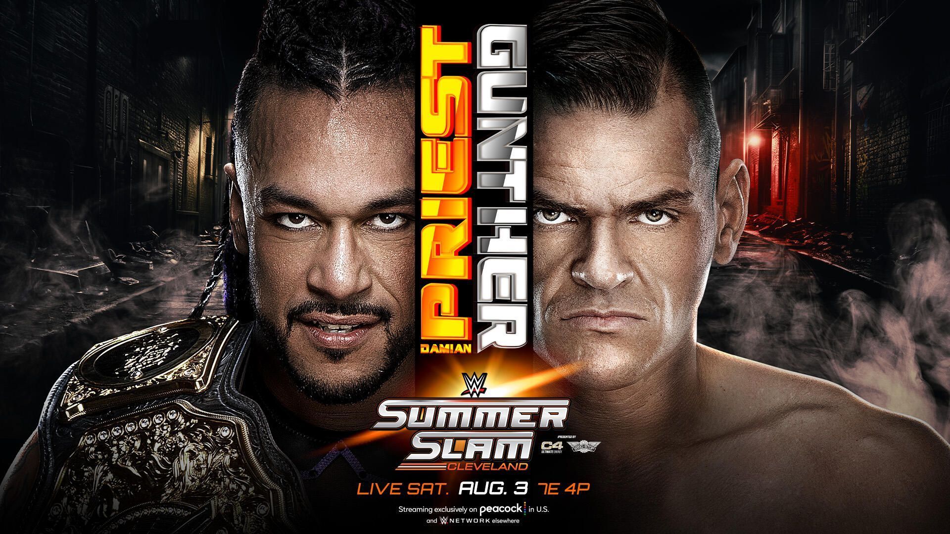 Damian Priest and Gunther will collide for the World Heavyweight Championship at Summerslam (Photo credit: WWE.com)