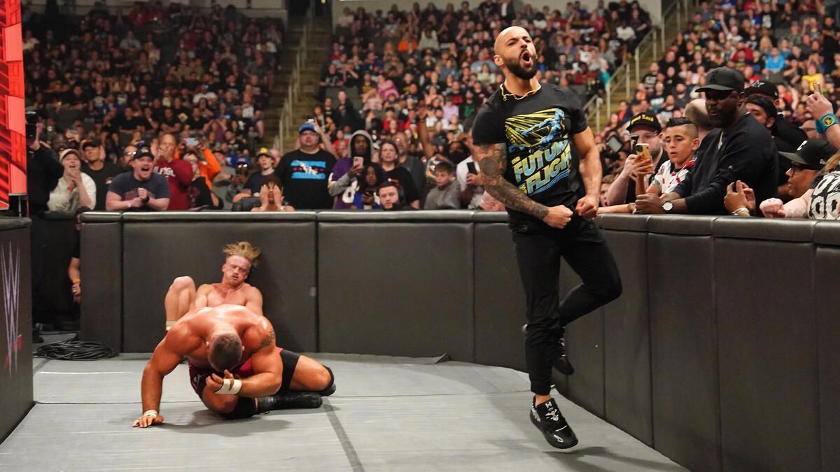 Ricochet, Bron Breakker, and Ilja Dragunov. (Image credit: WWE.com)