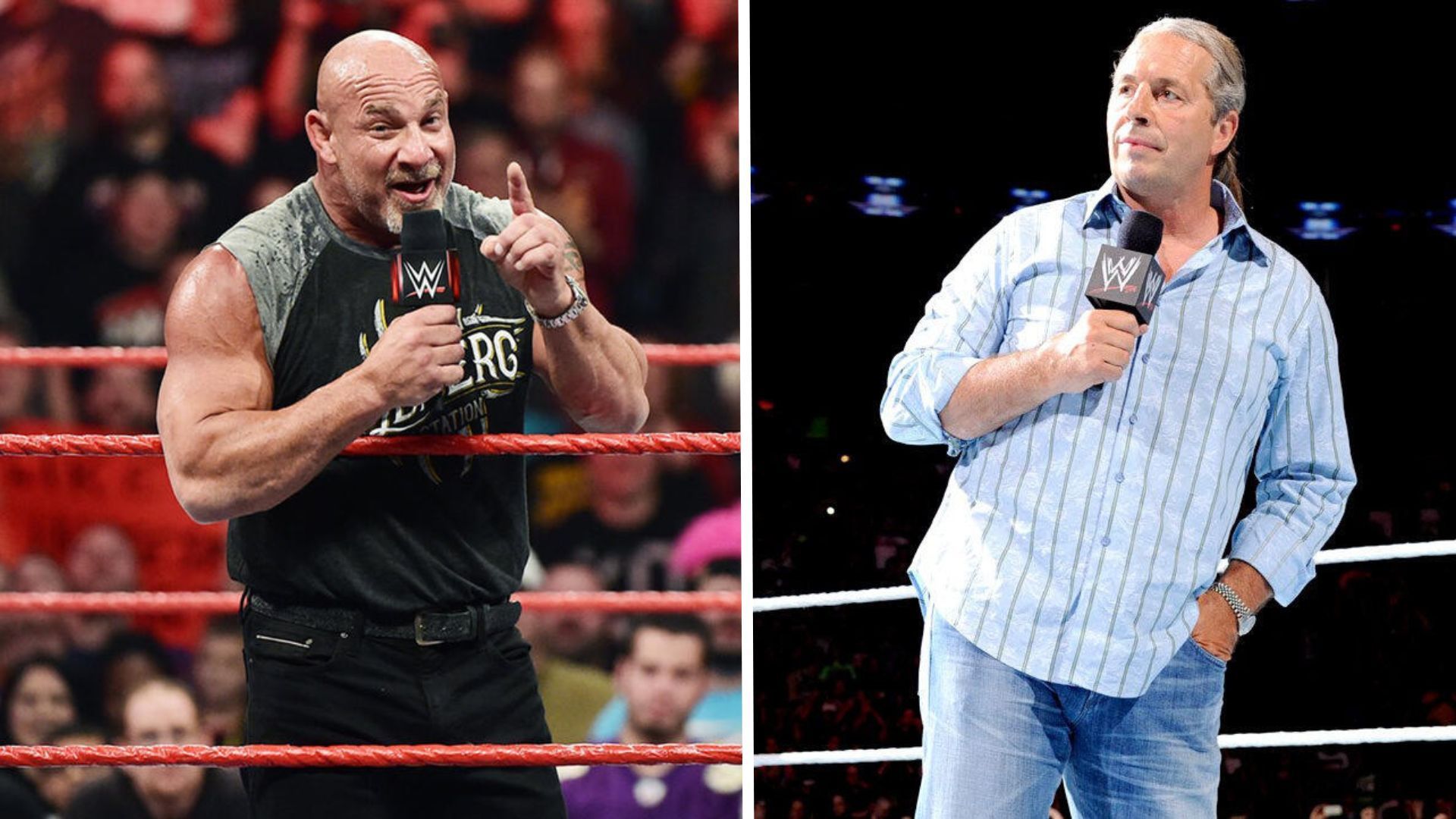 Goldberg and Bret Hart are WWE Hall of Famers [Image Credit: WWE.com]