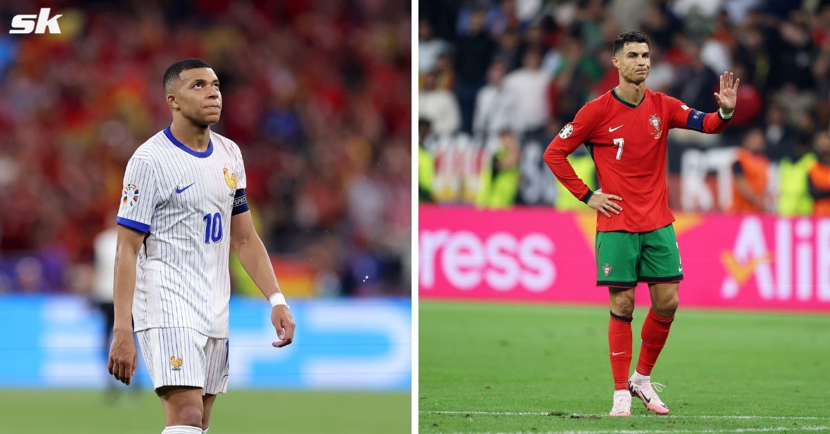 Kylian Mbappe (left) and Cristiano Ronaldo (right) 