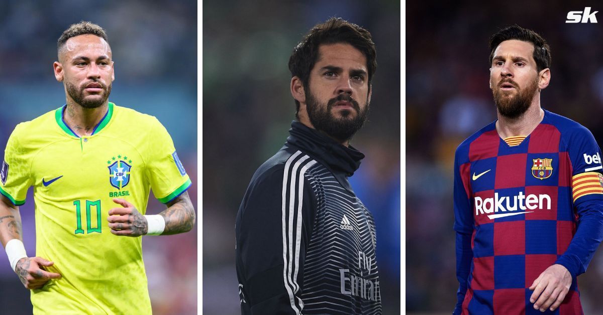 Neymar, Isco, Lionel Messi (from left to right)