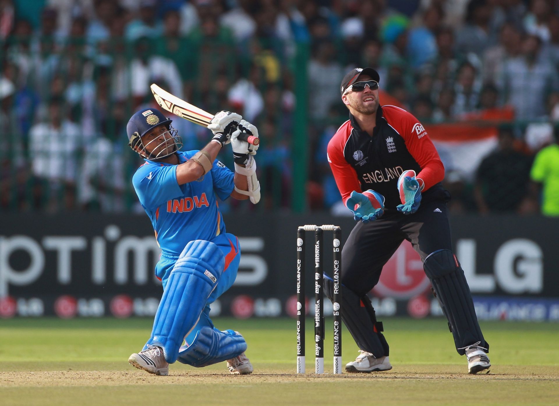 Sachin Tendulkar batting during the 2011 ODI World Cup (Image Credits: Getty Images)