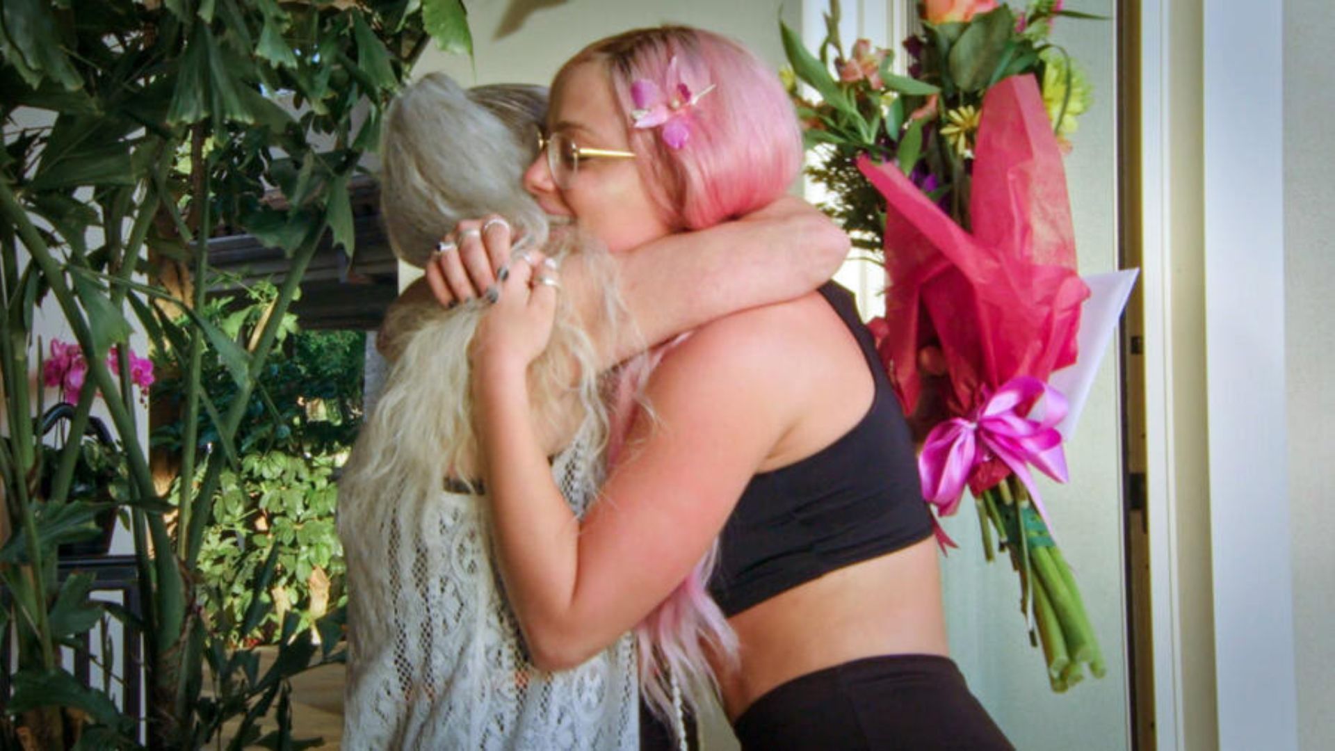 Liv Morgan and her mother share an emotional moment.