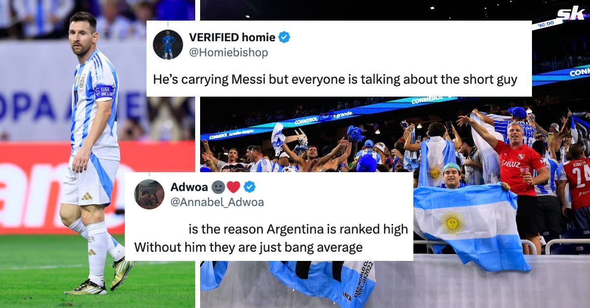 &ldquo;Has carried Messi for years&rdquo;, &ldquo;Without him they are just bang average&rdquo; - Fans in awe of Argentina star after Copa America quarter-final win