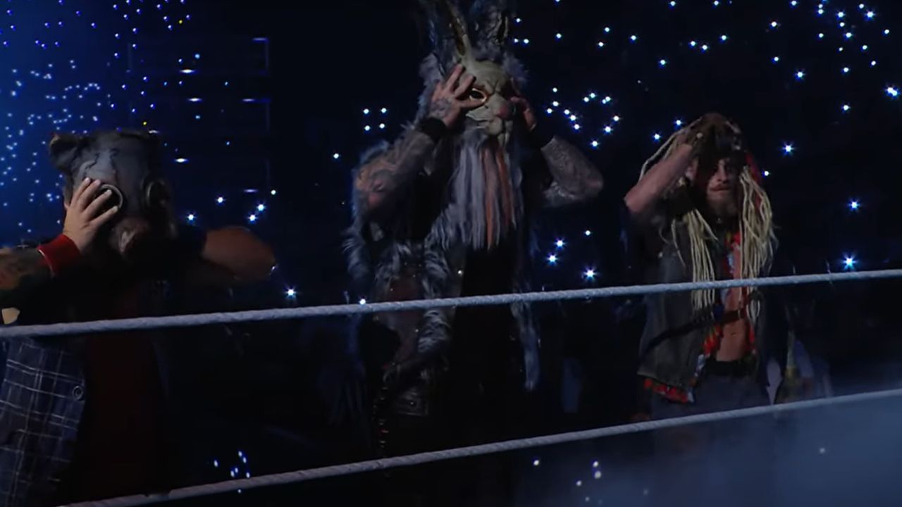 The Wyatt Sicks unmasked on WWE RAW (Image credit: WWE on YouTube)