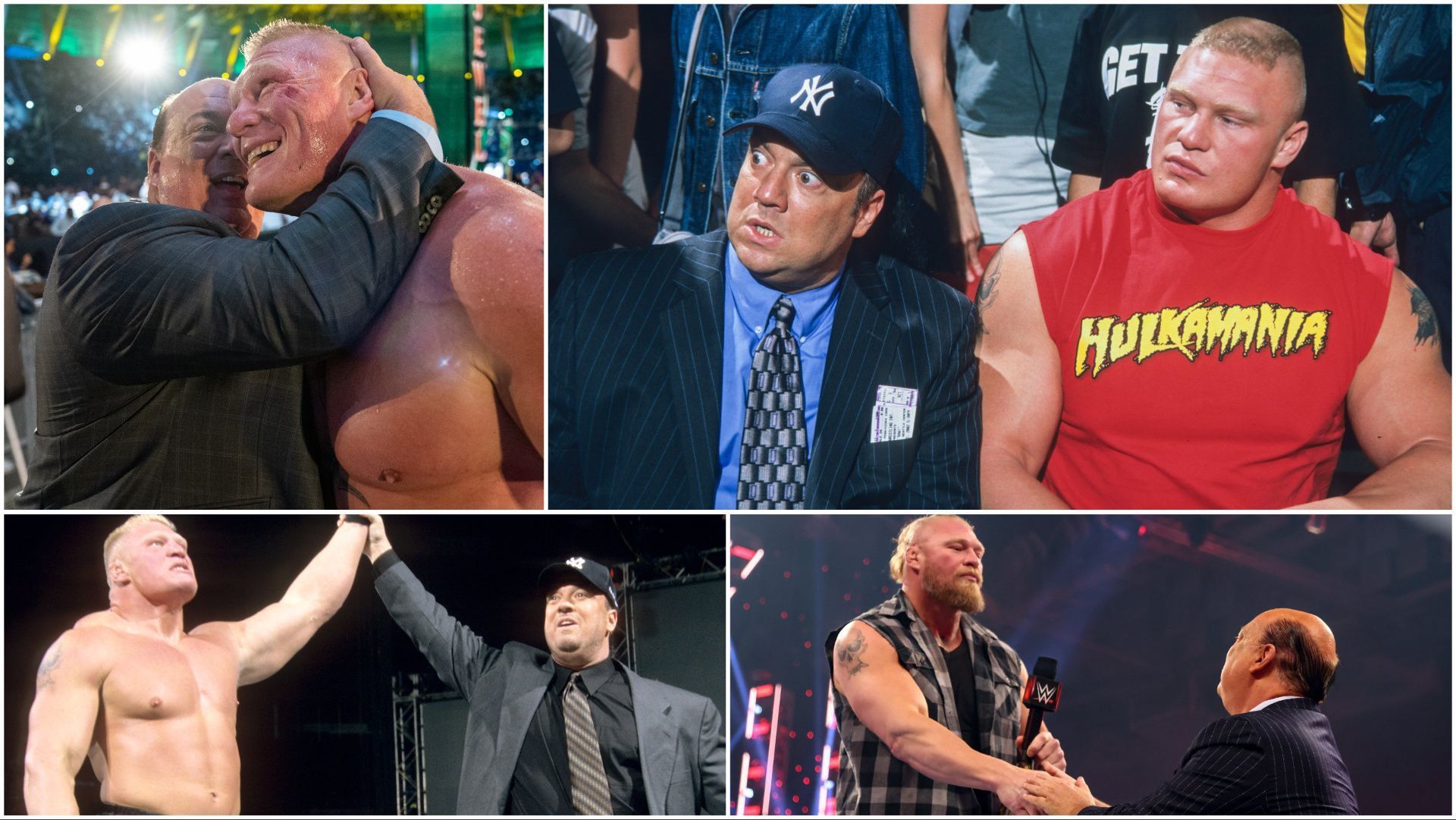 Paul Heyman and Brock Lesnar in WWE over the years