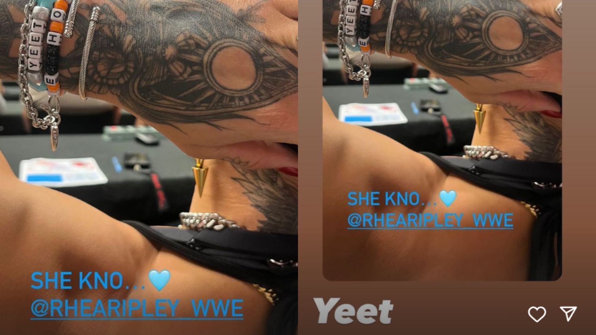 Is there something brewing between Jey Uso and Rhea Ripley? [Photo Credit: Screengrabs of Uso and Ripley&#039;s Instagram stories]