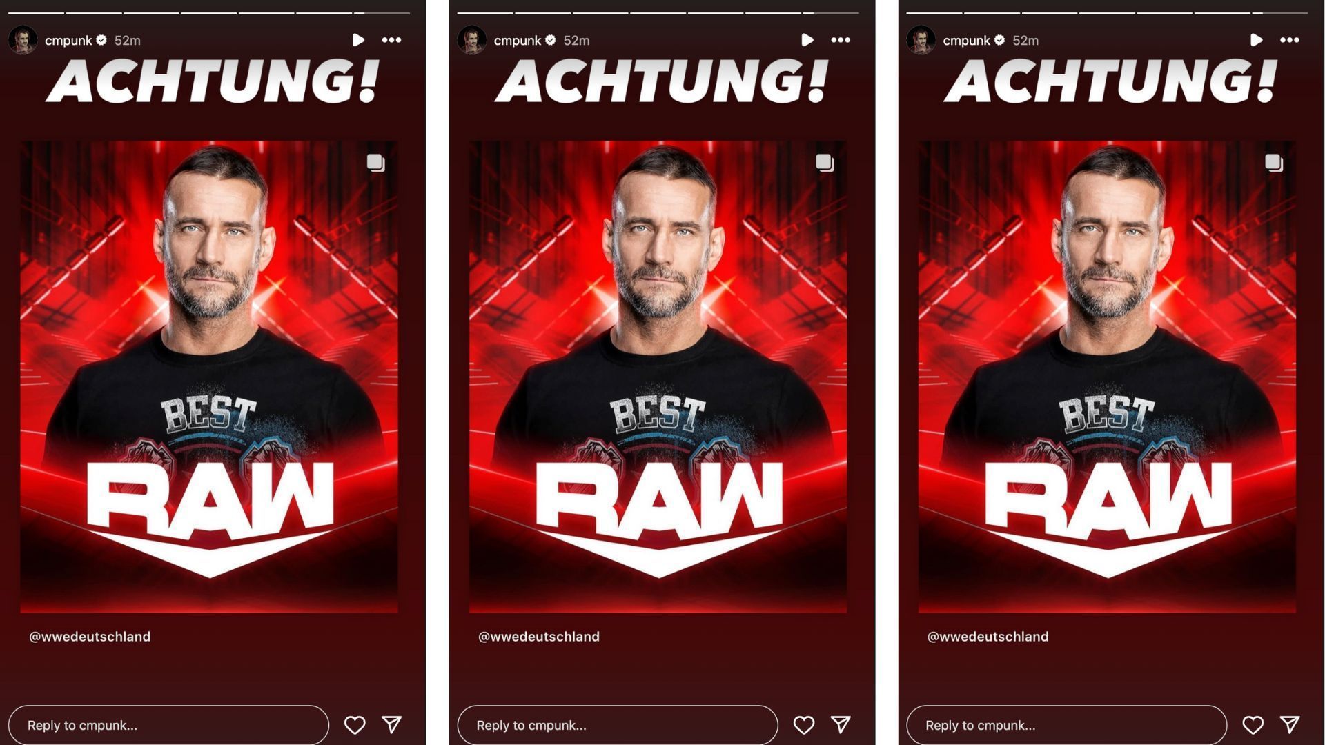 Punk sends one-word message on Instagram ahead of RAW.