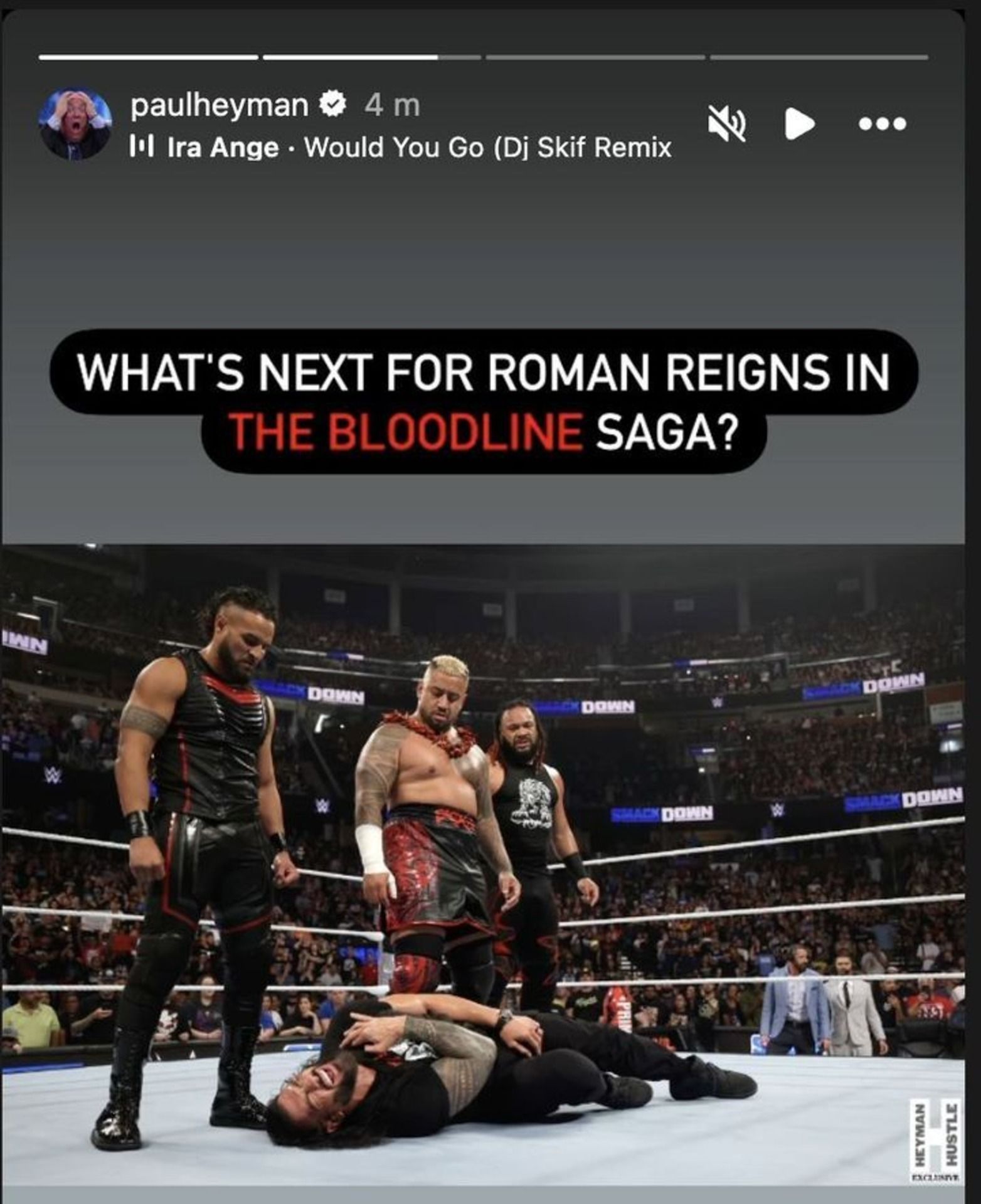 WWE दिग्गज पॉल हेमन ने सोशल मीडिया पर पोस्ट किया था (Photo: Paul Heyman Instagram Stories)