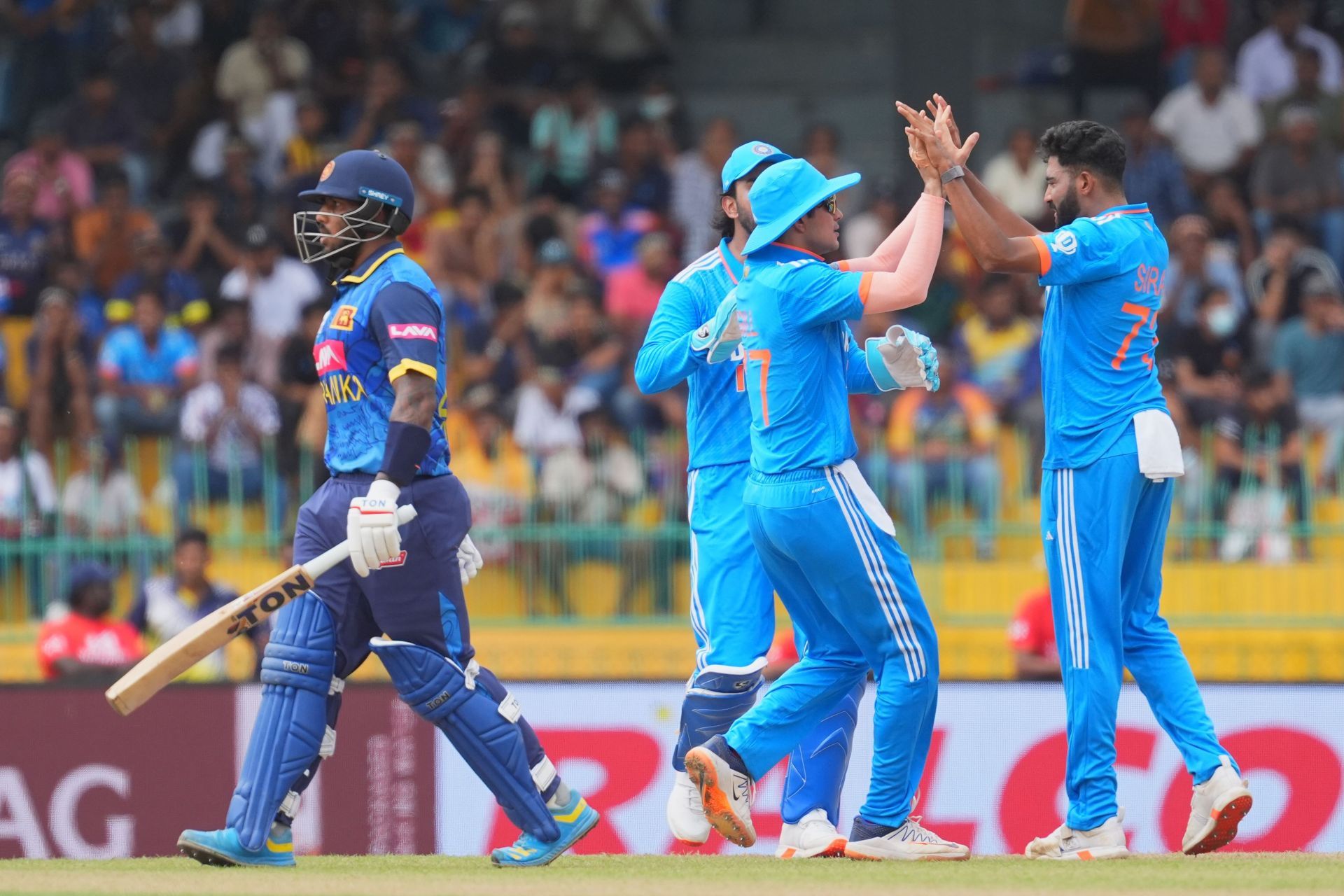 Mohammad Siraj picked up India&#039;s first wicket in the first ODI against Sri Lanka (File image via Getty)