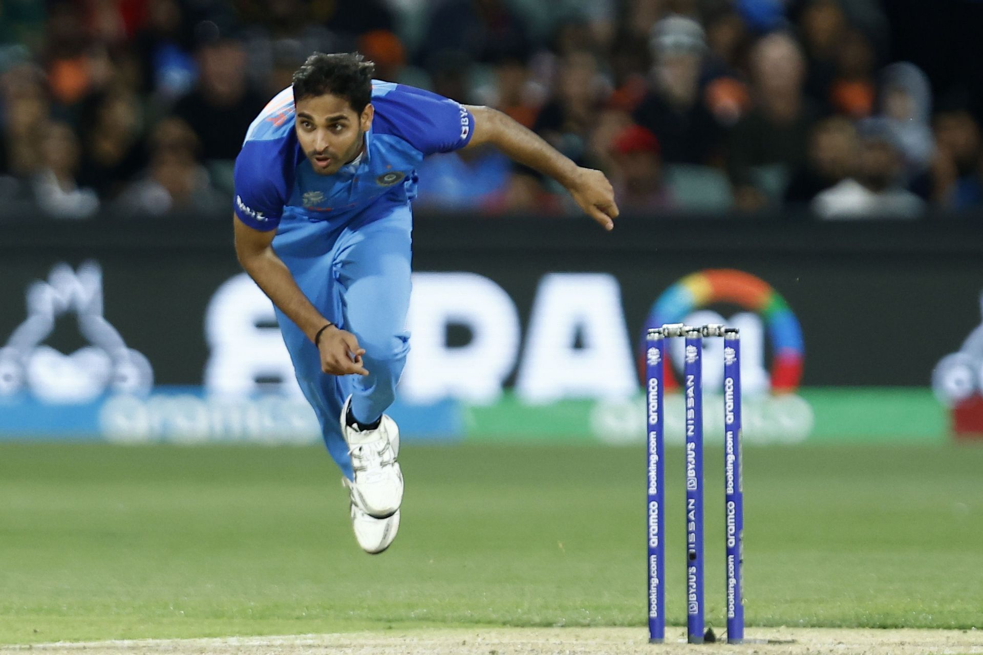 Bhuvneshwar Kumar in action for Team India(File image via Getty)