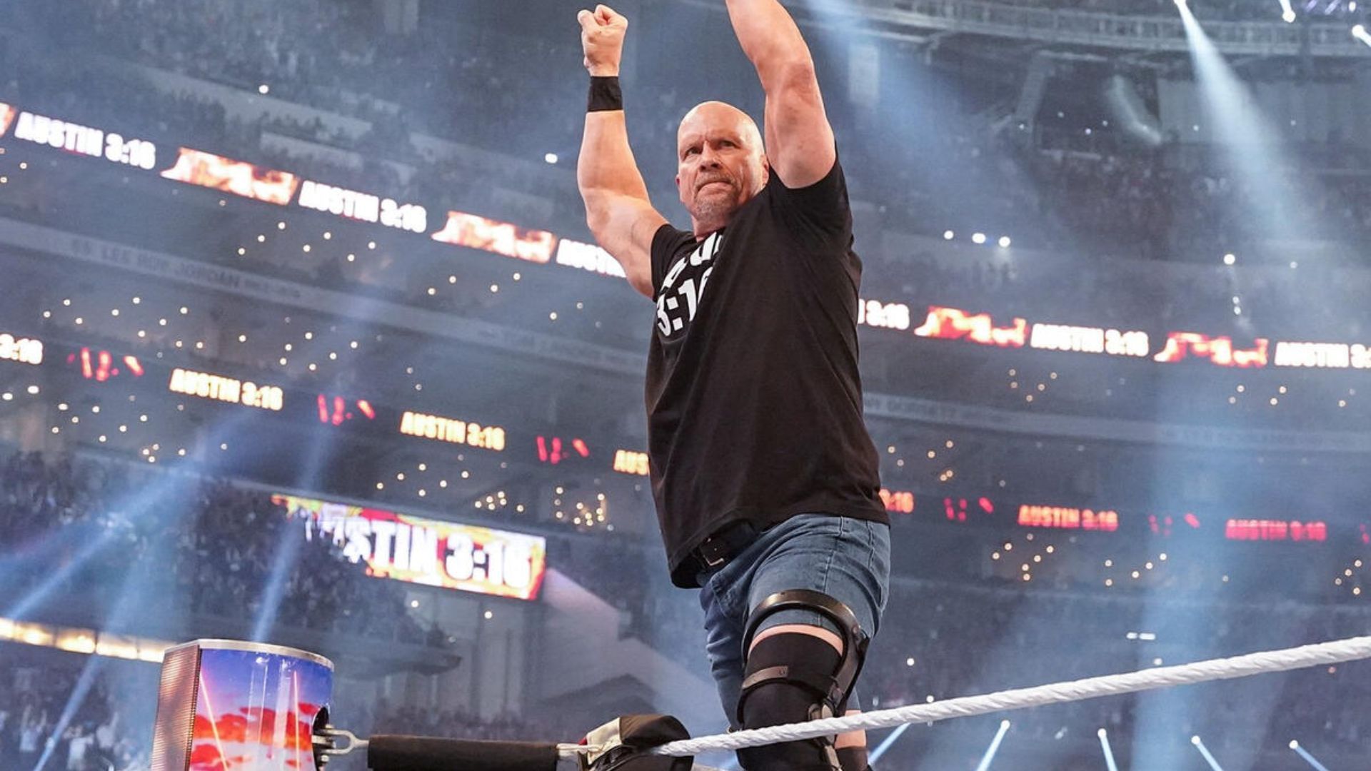 Stone Cold Steve Austin clicked at WrestleMania 38 [Image Credits: wwe.com]