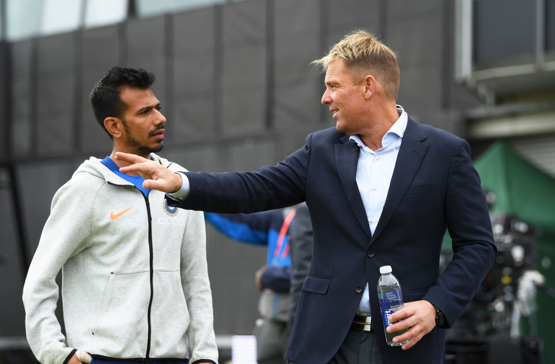 Yuzvendra Chahal (left) with the late Shane Warne (Image Credits: Getty Images)