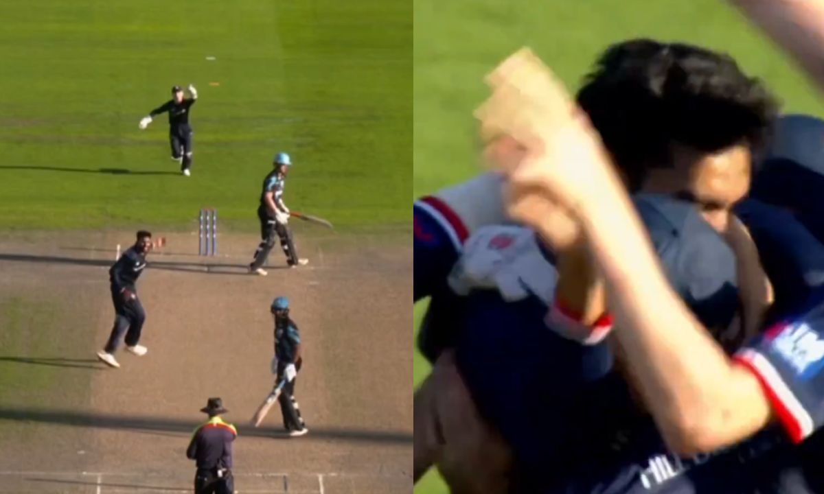 वेंकटेश अय्यर ने गेंदबाजी में किया जोरदार प्रदर्शन (Photo Credit: Screenshots from X/@lancscricket)