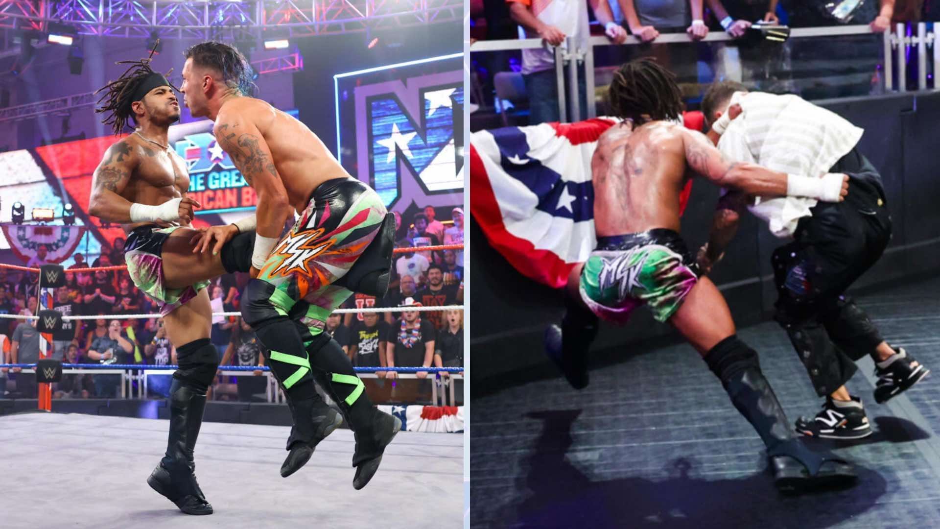 Wes Lee betrayed The MSK on Week 2 of the WWE Great American Bash [Image Credits: WWE.com]