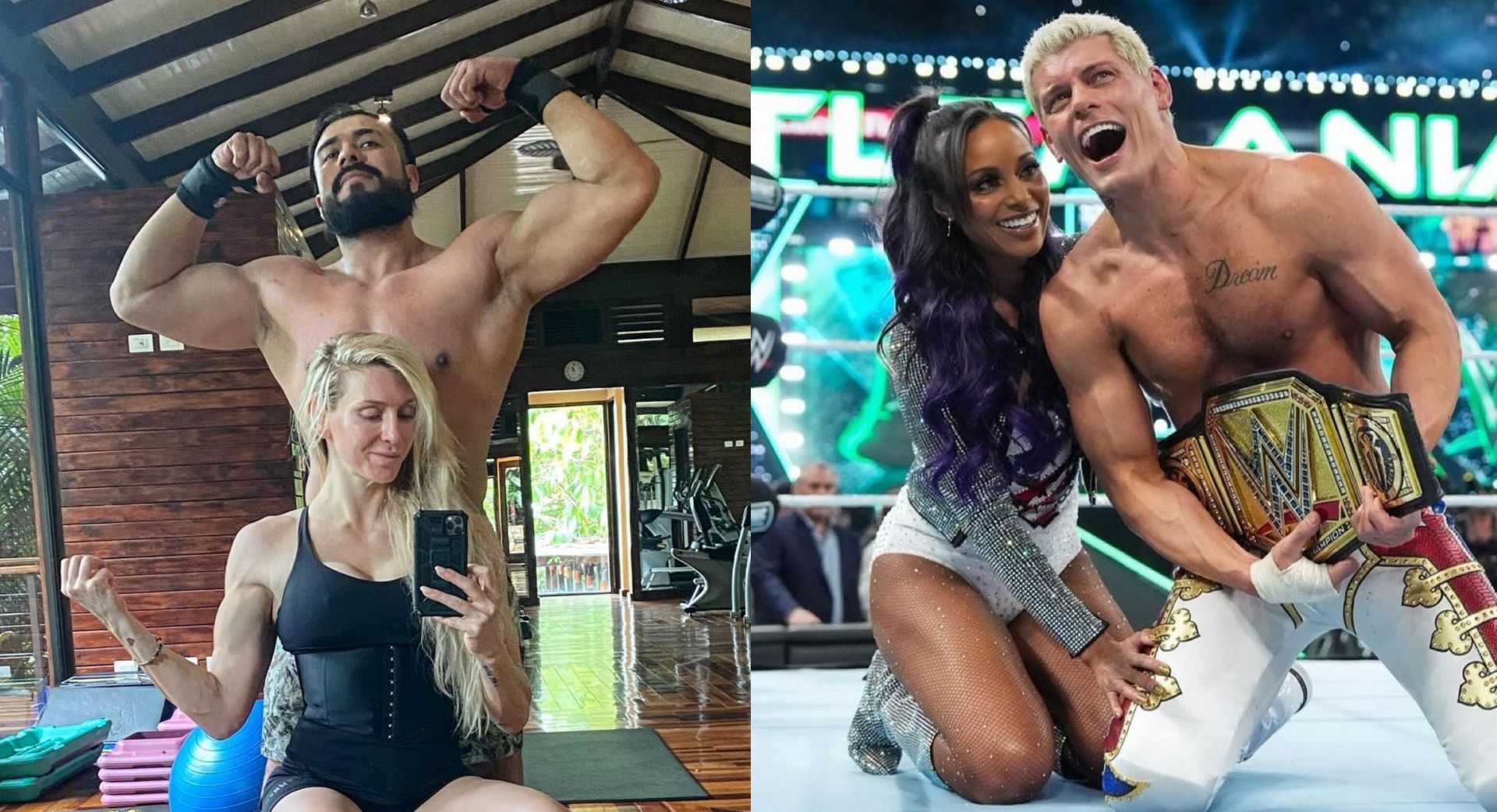 WWE के कुछ चैंपियन हैं, जिनकी पत्नी भी रेसलर हैं (Photo: Andrade Instagram &amp; Brandi Rhodes Instagram)