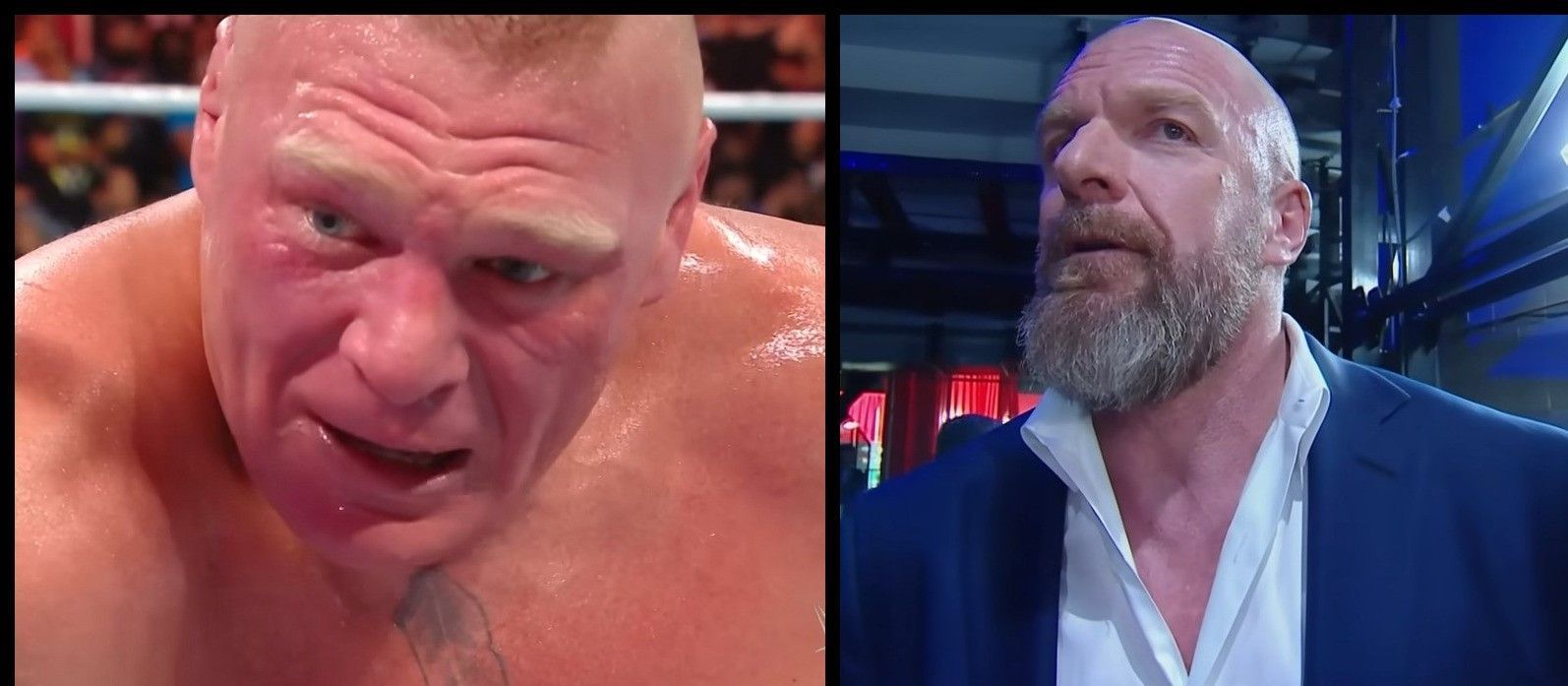 Brock Lesnar and Triple H [Image Source: Screenshot from WWE